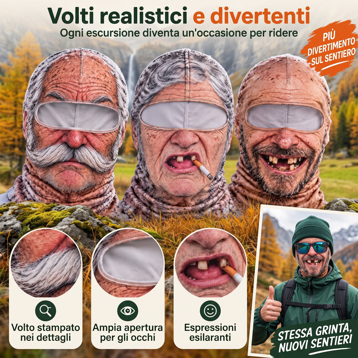 Volti Sender: i tre volti nei dettagli